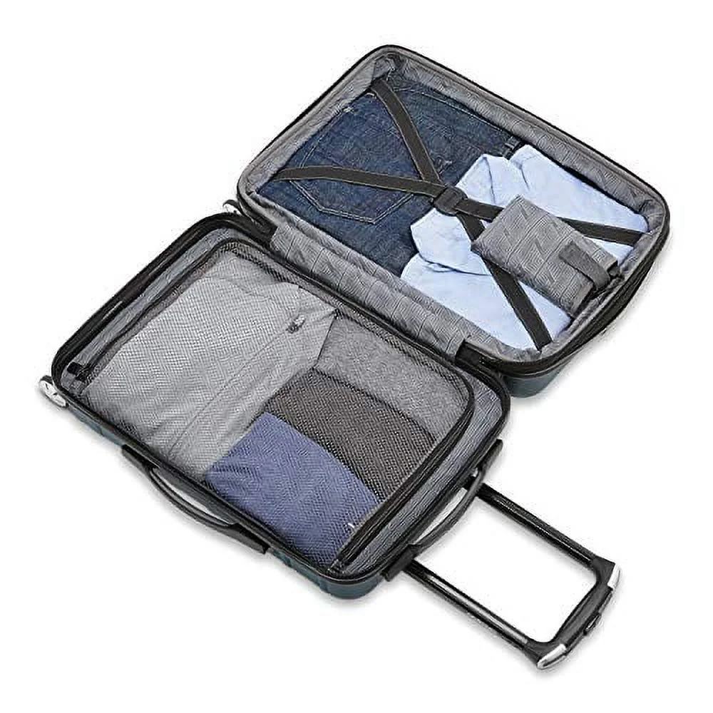 Samsonite Omni 2 Hardside Expandable Luggage with Spinner Wheels, Midnight Black, 3-Piece Set (20/24/28)