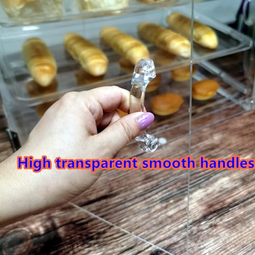 Zinglife Clear Bakery Display Case Countertop Pastry Display Case for Cookie Bread Food Dessert Cupcake Acrylic Baked Goods Display Case, 3 Tiers