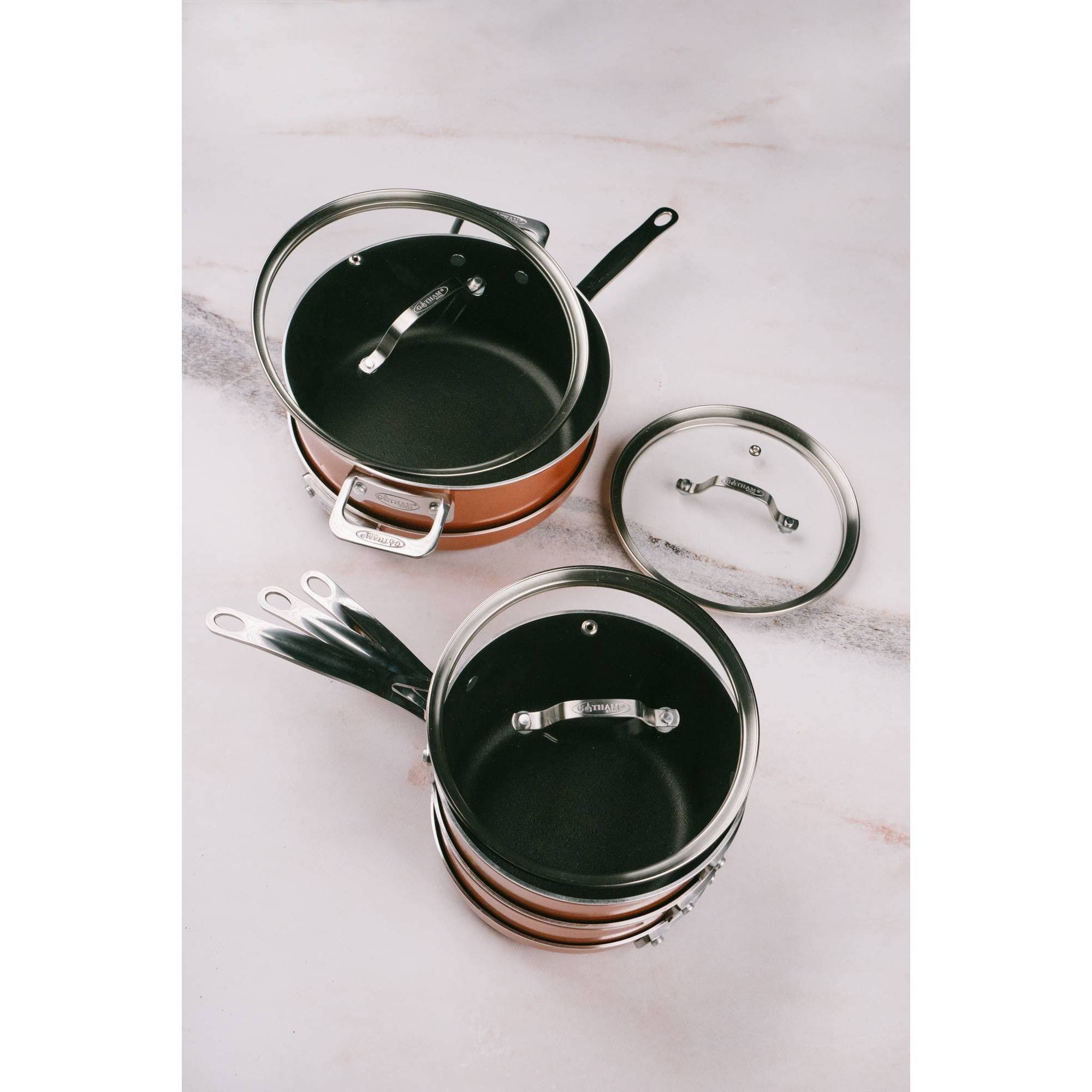Gotham Steel 10-piece Stackmaster Nonstick Aluminum Cookware Set