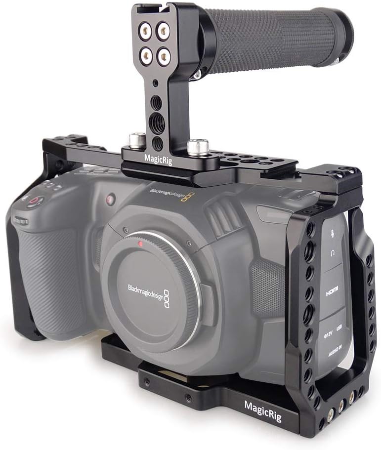 MAGICRIG BMPCC 4K /6K Camera Cage with NATO Handle for Blackmagic Design Pocket Cinema Camera 4K /Camera 6K