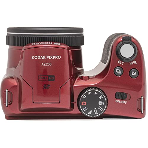 KODAK PIXPRO AZ255-RD 16MP Digital Camera 25X Optical Zoom 24mm Wide Angle Lens Optical Image Stabilization 1080P Full HD Video 3" LCD Vlogging Camera, with Bag & 32GB SD Card + Card Reader