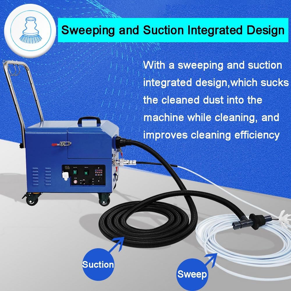 Fresh Air Duct Cleaning Machine Household Fresh Air System Ventilation Duct Cleaner 220V Pipeline Sweeping Suction Dust Removal Integrated Machine 0-1400 RPM Stepless Speed Rigulation