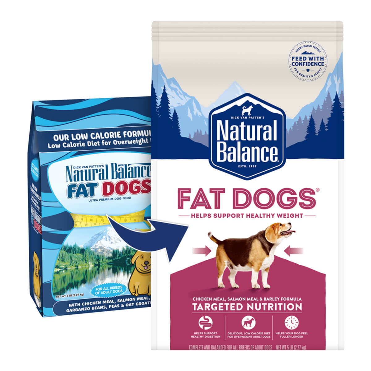 Natural Balance Fat Dogs Dog Food, Chicken Meal, Salmon Meal u0026 Barley Formula - 28 lb
