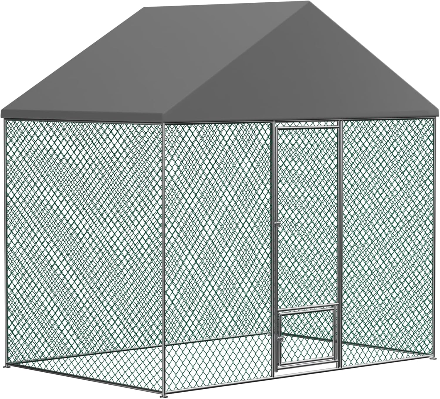 Large Chicken Coop Run Outdoor: Walk-in Poultry Hen Cage Run House with Small Feeding Door and Stakes - 9Ft Extra Tall Full Covered Chickens Habitat Crate Fence with Waterproof Anti-Ultraviolet Cover