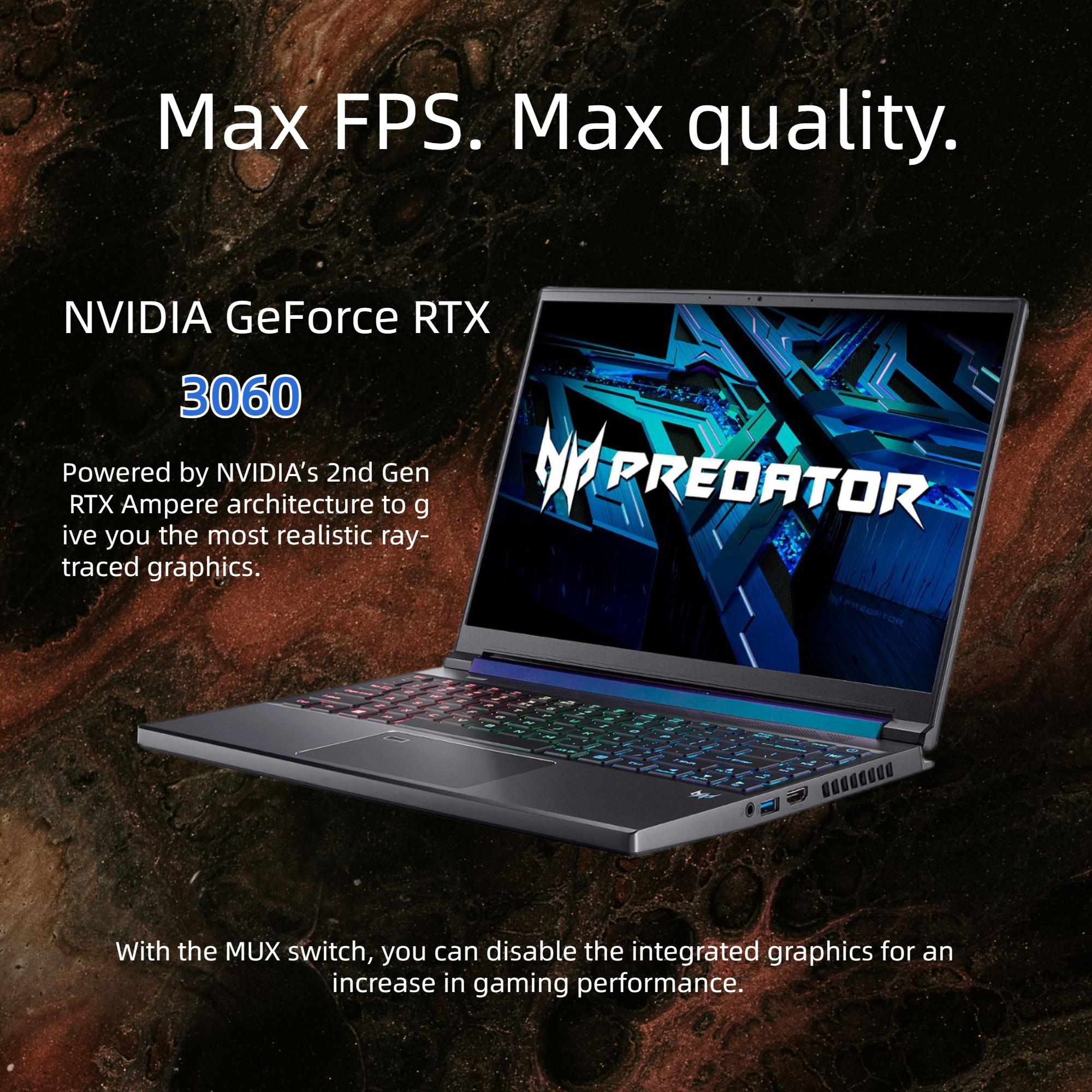 Acer Predator Triton 300 SE 14” WUXGA 165Hz Gaming Laptop, Intel Core i7-12700H, NVIDIA GeForce RTX 3060, 64GB LPDDR5 RAM, 4TB SSD, RGB Backlit Keyboard, Win 11, Gray, 32GB Hotface USB Card
