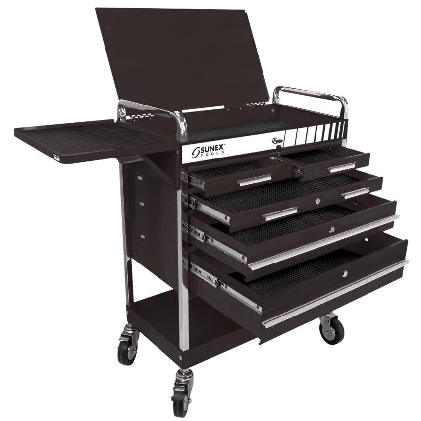 Sunex Professional 5 Drawer Service Cart - Red 8045