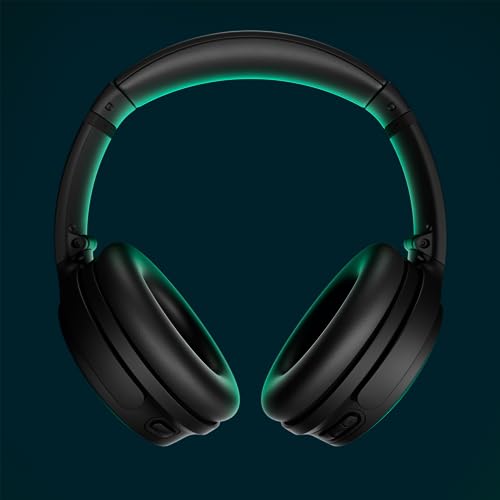 Bose QuietComfort Bluetooth Headphones, Wireless Headphones, Over Ear Noise Cancelling Headphones with Mic, Up To 24 Hours of Battery Life, White Smoke