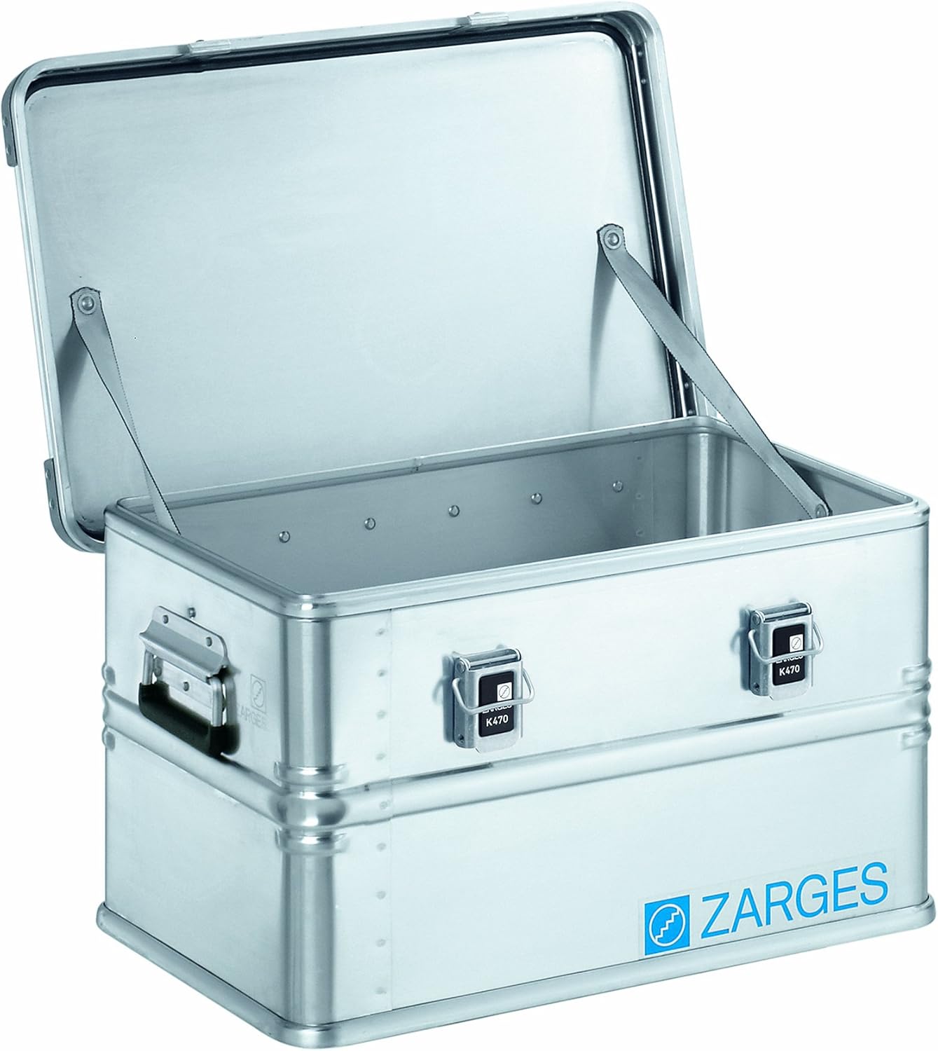Zarges?K470 Aluminum Hard Protective Carrying Case, Portable Stackable Storage, Customizable Safe Lock Box, Dust and Water Resistant (44.1 x 28.3 x 18.9 Inches)