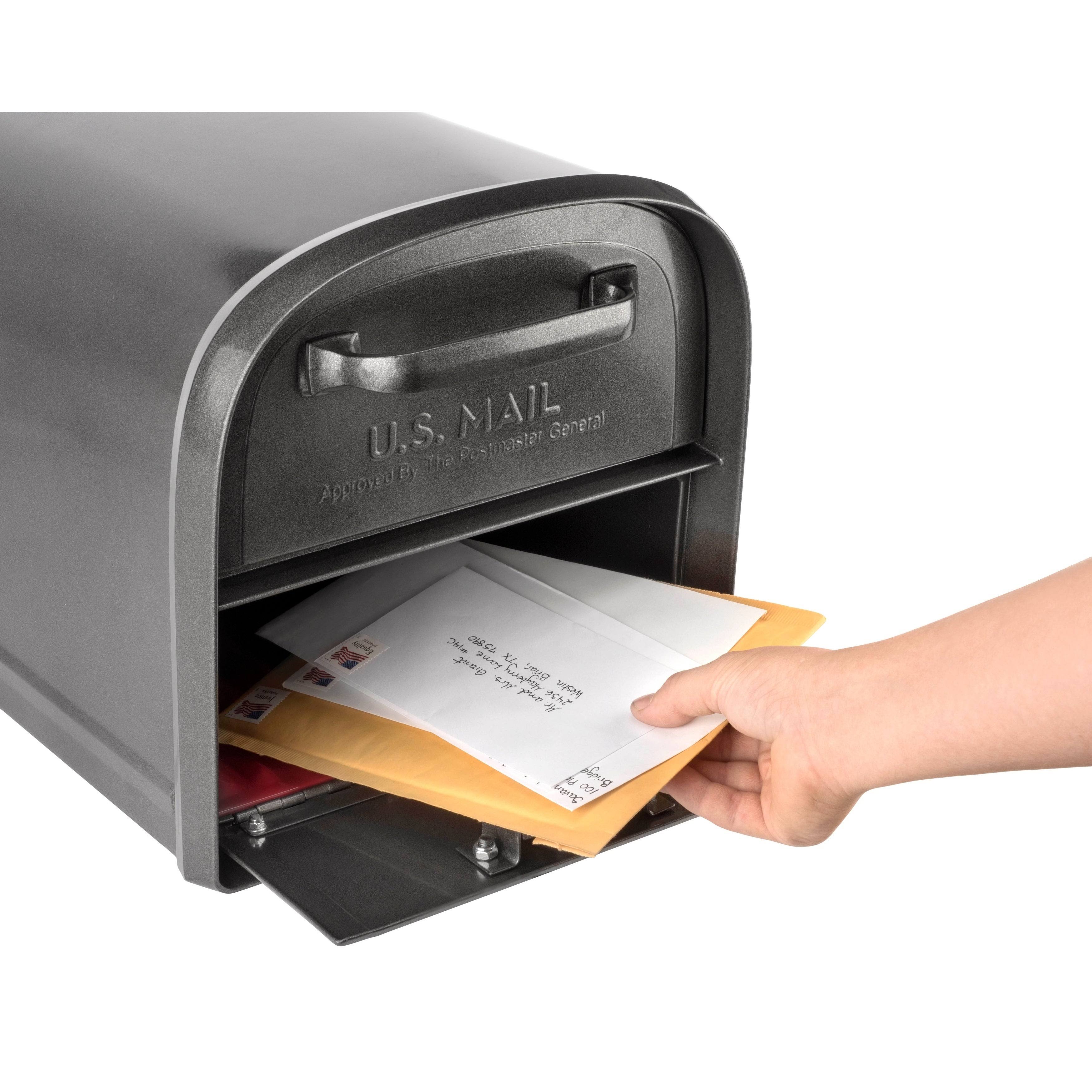 Oasis 360 Post Mount Locking Mailbox (Black), Architectural Mailboxes
