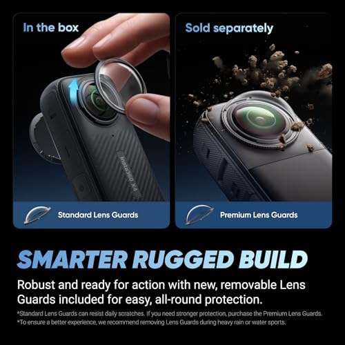 Insta360 X4 Motorcycle Bundle- 8K Waterproof 360 Action Camera, 4K Wide-Angle Video, Invisible Selfie Stick, Removable Lens Guards, 135 Min Battery Life, AI Editing, Stabilization, No Micro SD Card