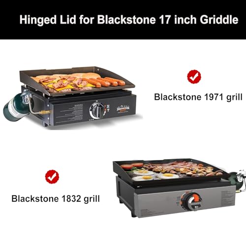 Upgrade Cover Hinged Lid w/Thermometer for Blackstone 36 Inch Griddle 1836 1554 1565 1825 1866 2149 1984 2151 1863 2122 1841 and More, Griddle Grill Hard Cover Flat Top Lid for Blackstone 36" Lid