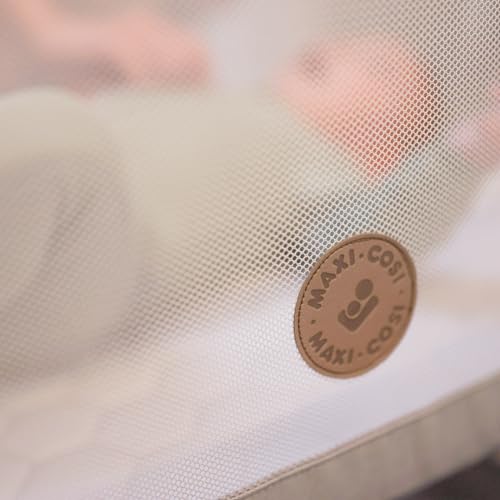 Maxi-Cosi Iora Bassinet Classic Oat: Portable Baby Bassinet, Infant Bedside Sleeper Crib, Height Adjustable, Breathable Mesh, Large Storage Basket