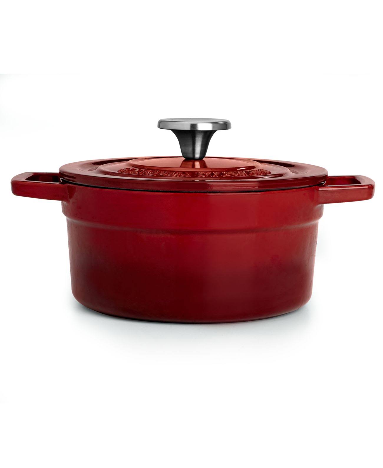Martha Stewart Collection Enameled Cast Iron 2-Qt. Round Covered Dutch Oven.