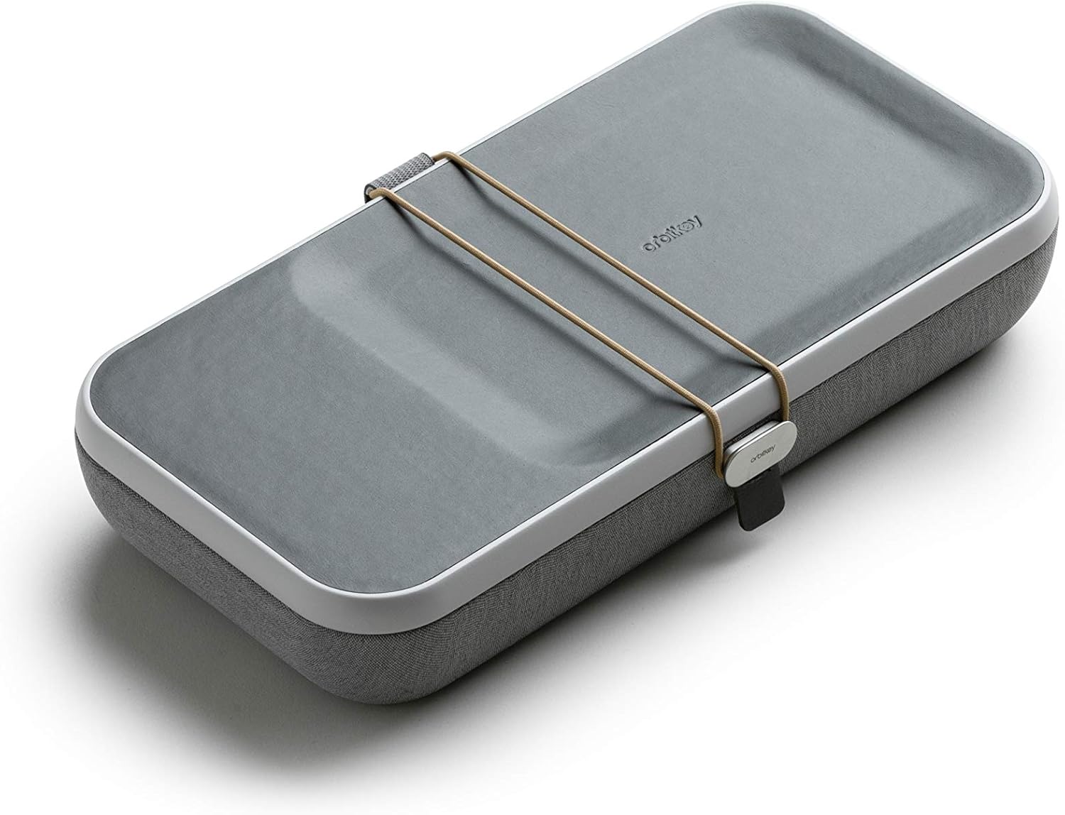 Orbitkey Nest | Portable and Customizable Desk Organizer Case with an In-Built Wireless Charger | Movable Dividers | Ash