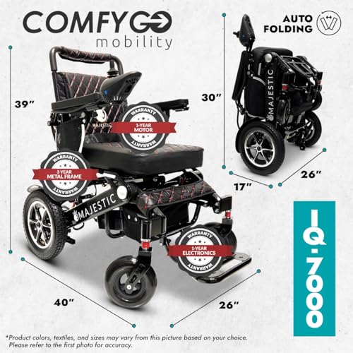 Majestic IQ-7000 Auto Folding Electric Wheelchairs for Adults,Lightweight Wheelchair,Ultra Light Wheelchair for Seniors,Foldable Wheelchair,Lightweight Wheel Chair, Silla De Ruedas Para Adultos
