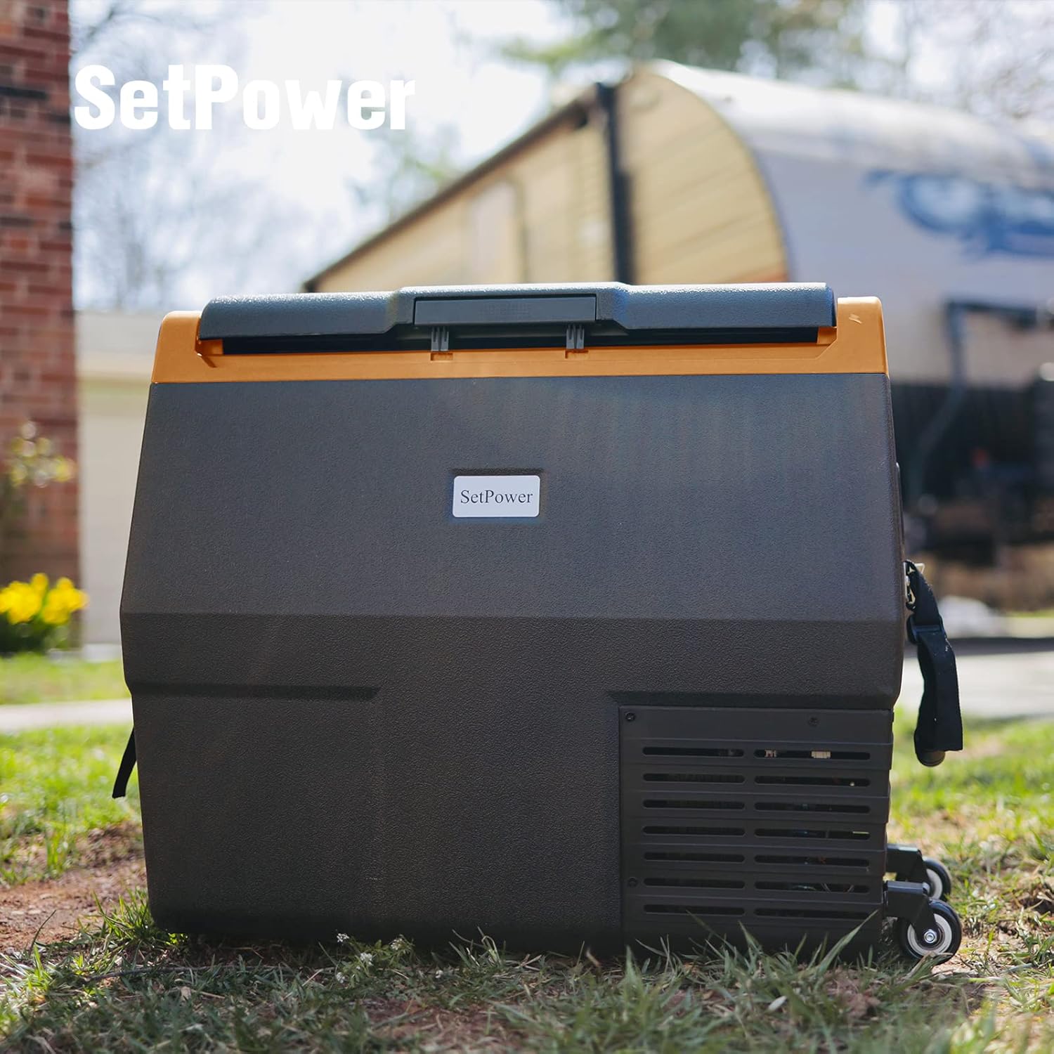 SetPower TC35 Portable Fridge Freezer, 12 Volt Refrigerator, Car Refrigerator, Electric Cooler with Wheels for Car and Home Use, -4℉-68℉, DC 12/24V, AC 110V, AC Adapter Included