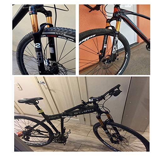 ZTKLUTOX Suspension Fork 26-Inch 1-1/8' Lightweight Magnesium Alloy Bike Gas Fork Shoulder Shock Absorber Control 100mm Black Cycling