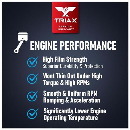 Triax XTerra 4T 10W-40 Full Synthetic Ester VTWIN Motorcycle Oil, Enhanced and Friction Modified JASO MA-2 API SN, SL, SM, Enhanced Film Strength and High Temp Stability (4 Gallon Case)