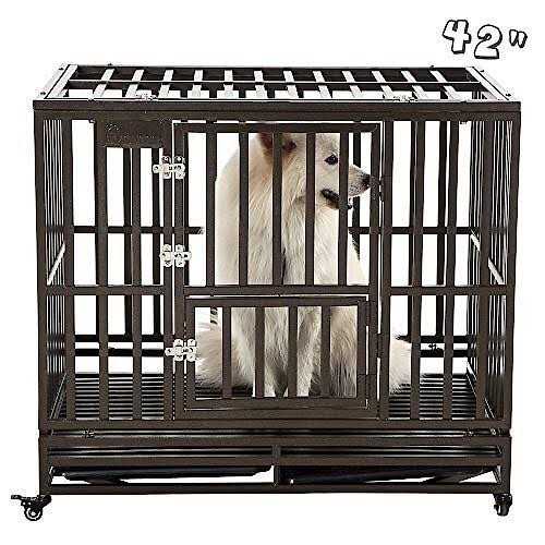 SMONTER Heavy Duty Strong Metal I Shape Dog Crate - Pet Supplies online store