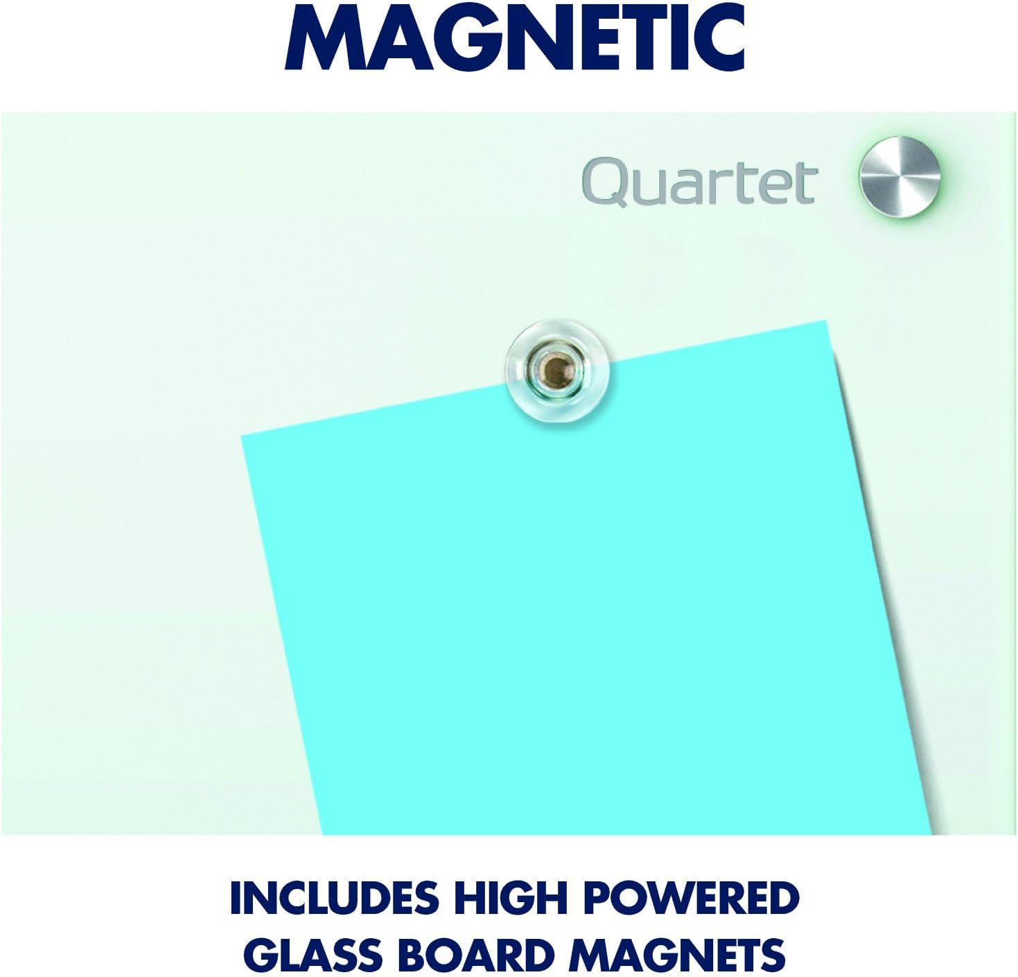 Quartet Magnetic Glass Dry Erase White Board, 6' x 4' Whiteboard, Infinity Frameless Mounting, White Surface (G7248W)