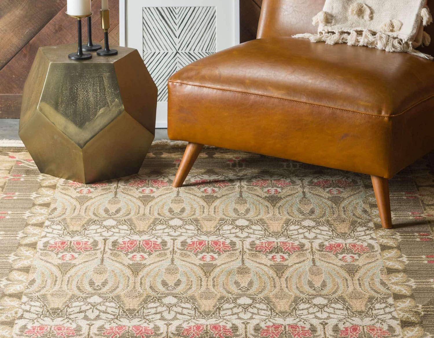 Unique Loom Edinburgh Collection Area Rug - Canmore (10' 6" x 16' 5" Rectangle, Brown/ Light Blue)