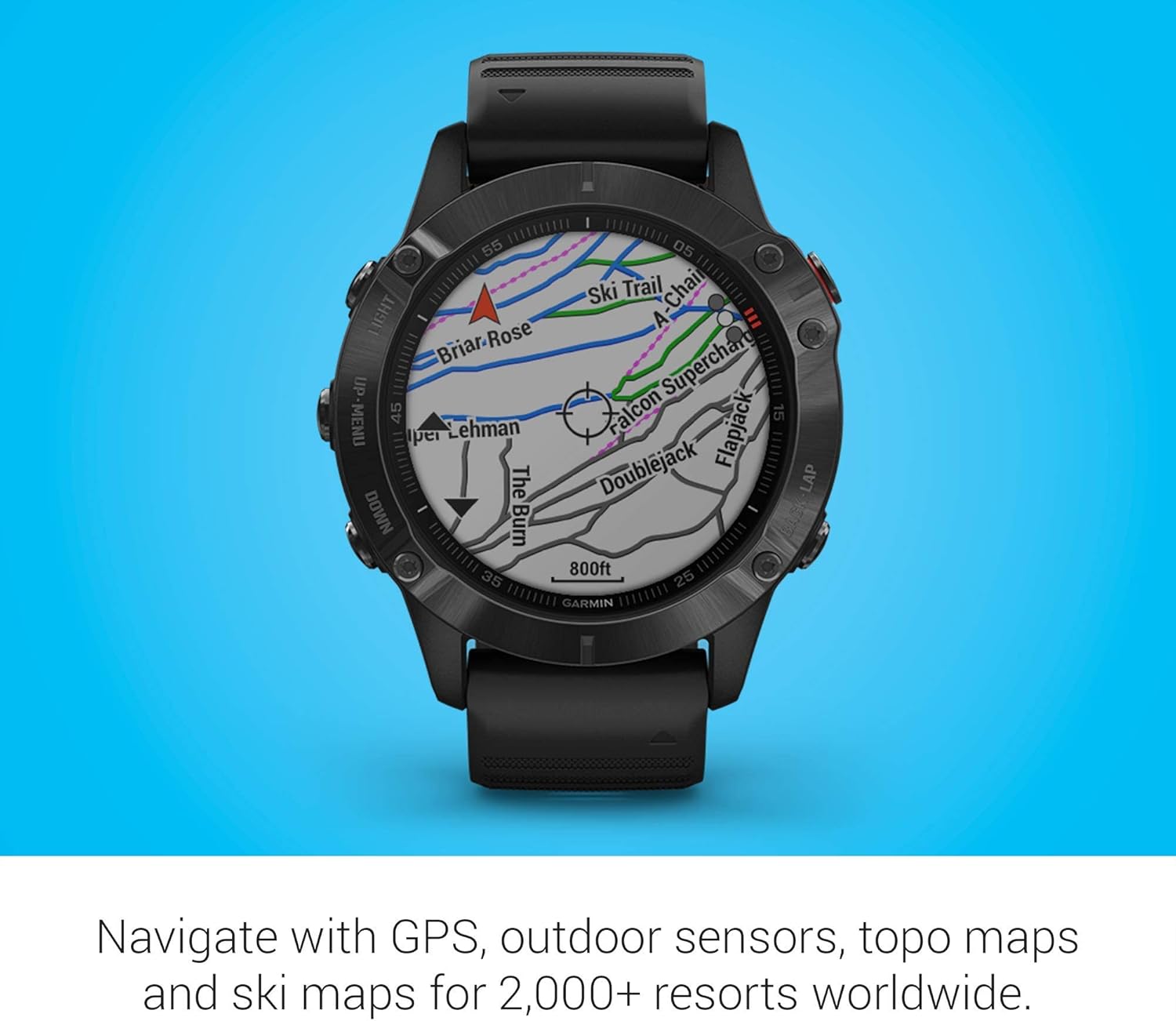 Garmin Fenix 6 Pro, Premium Multisport GPS Watch, Features Mapping, Music, Grade-Adjusted Pace Guidance and Pulse Ox Sensors, Black (Renewed)