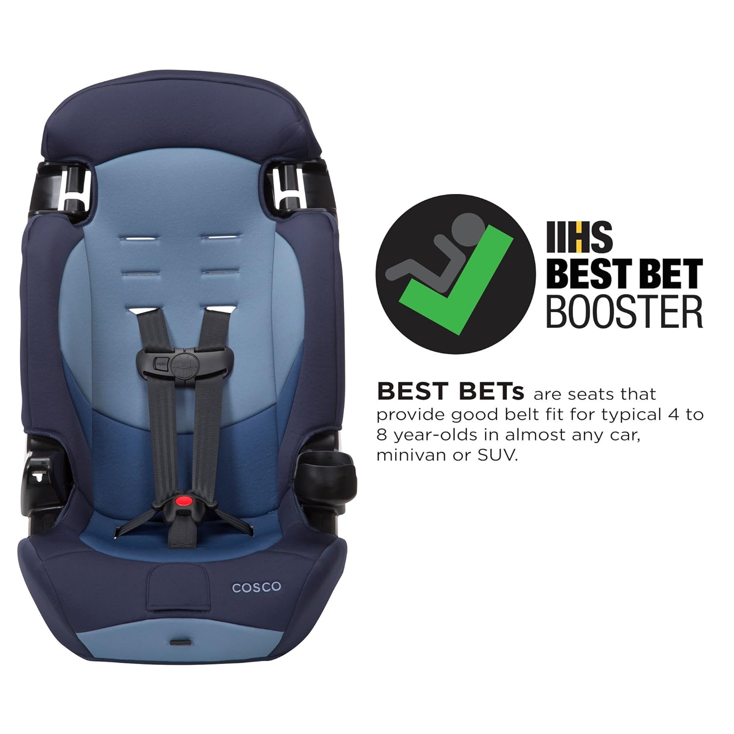 Cosco Onlook 2-in-1 Convertible Car Seat 5-40 lbs Rear-Facing and 22-40 lbs Forward-Facing and Finale DX Booster Seat Up to 100 lbs