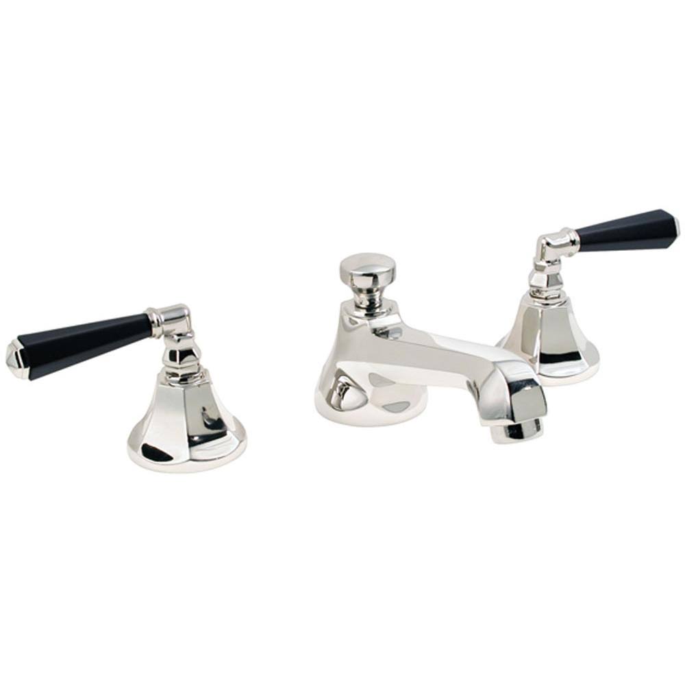 California Faucets Monterey 8x22 Widespread Faucet - Art Deco Collection - 1.5 GPM, Polished Nickel, 4602-ADC-PN