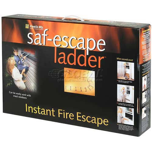 Saf-Escape 3 Story Steel Chain Fire Escape Ladder, Model #1025