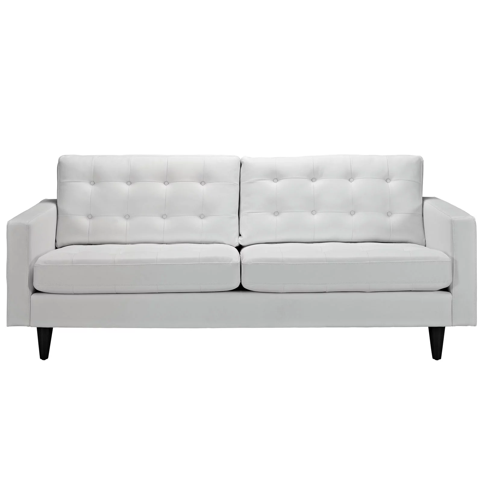 Modern Contemporary Living Room Leather Sofa White