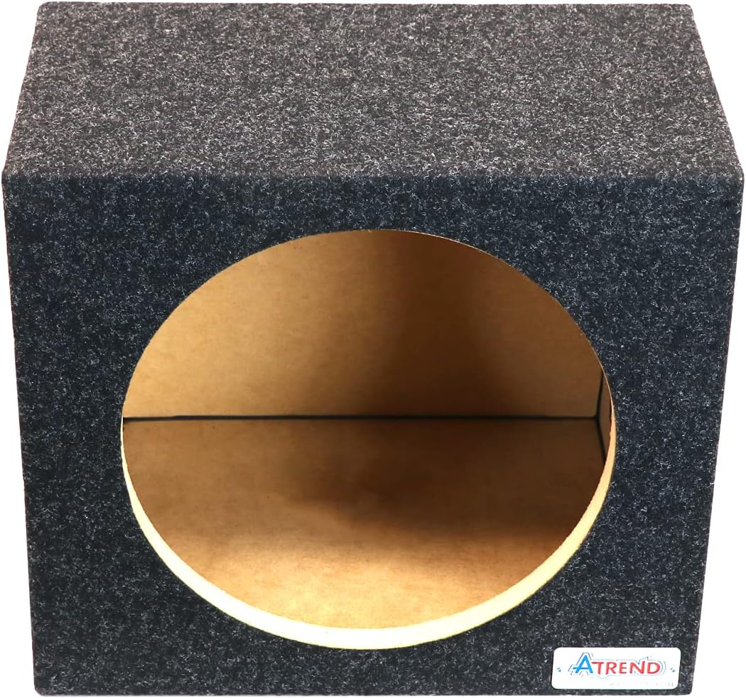 Atrend 12SA 12” Single Sealed Subwoofer/Speaker Enclosure Subwoofer Box Designed and Engineered in USA with The Latest in Computer Automated Design So You Can Let The Music Move You Pack of 2
