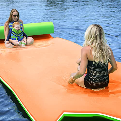 3 Layers XPE Foam Floating Mat Water Mat, 9/12/18 Ft Tear-Resistant Lily Pad Lilly Pad Water Matt, Lily Pad Floating Swim Mat for Lake, Ocean, Beach, River……