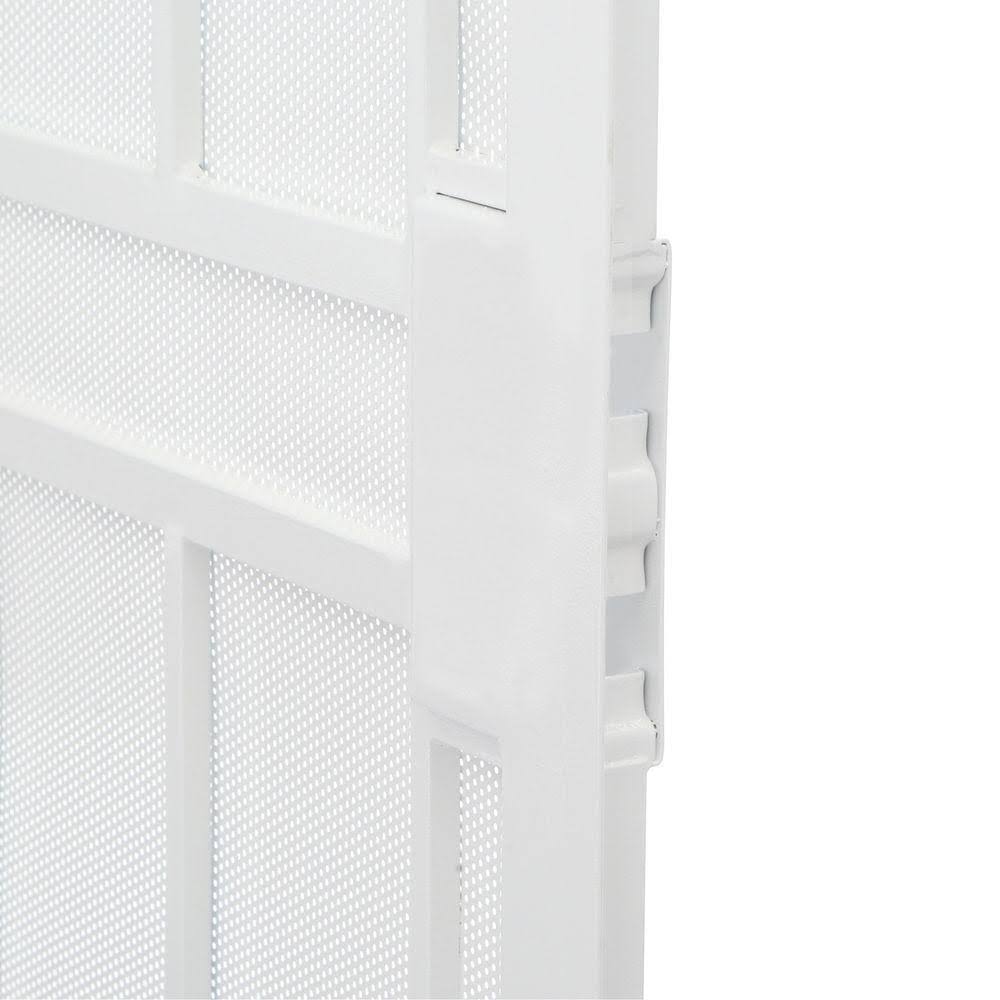 Titan 36 in. x 80 in. ArcadaMAX White Surface Mount Outswing Steel Security Door with Perforated Metal Screen, IDR06400364001