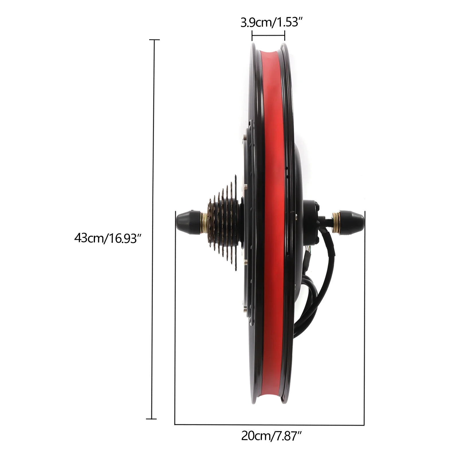 60N.M 20'' Rear Wheel Electric Bicycle Conversion Kit E Bike Motor LCD 72V 2000W fits 20-inch Bikes 560rpm