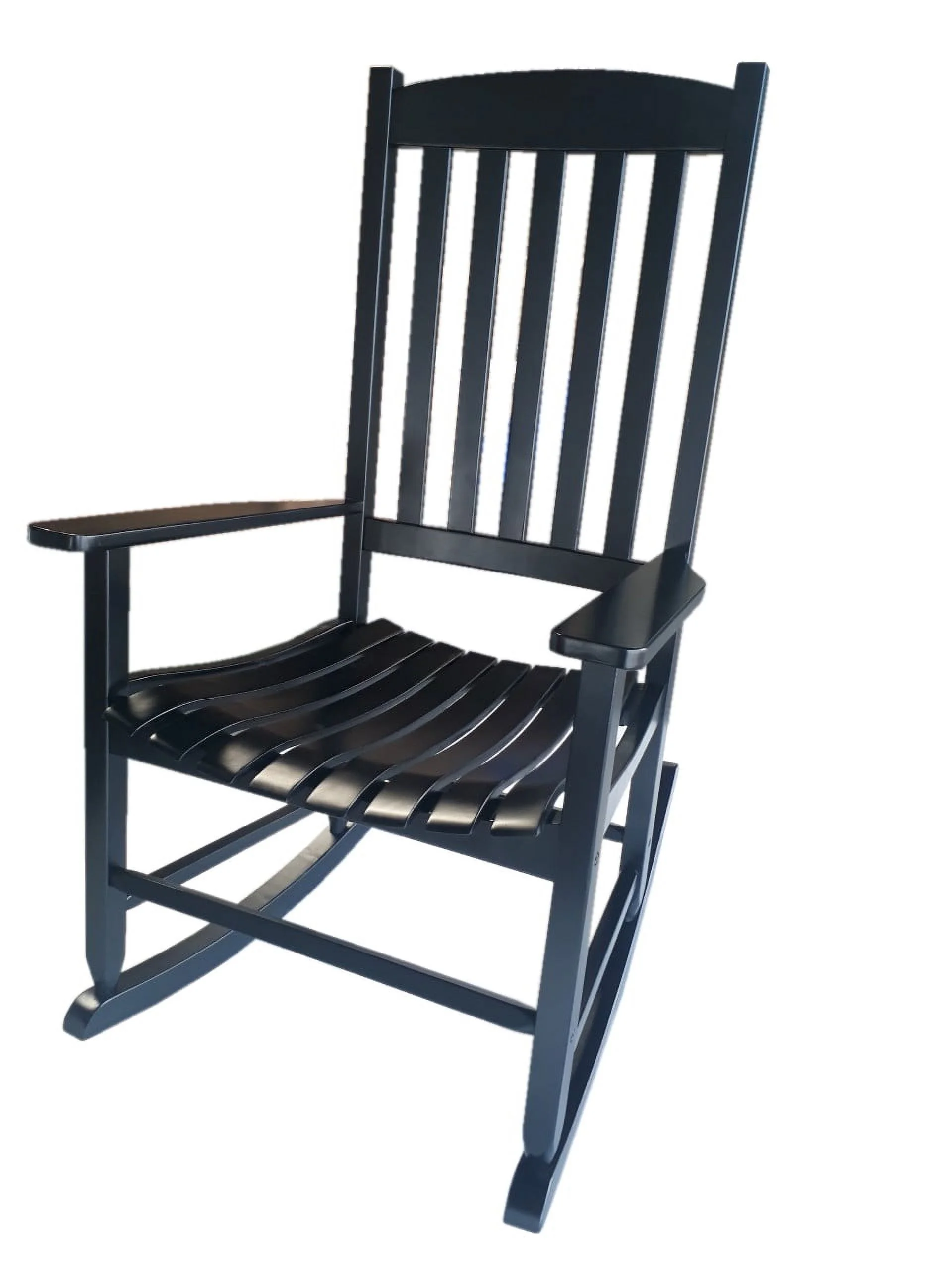 Mainstays Outdoor Wood Porch Rocking Chair, White Color, Weather Resistant Finish