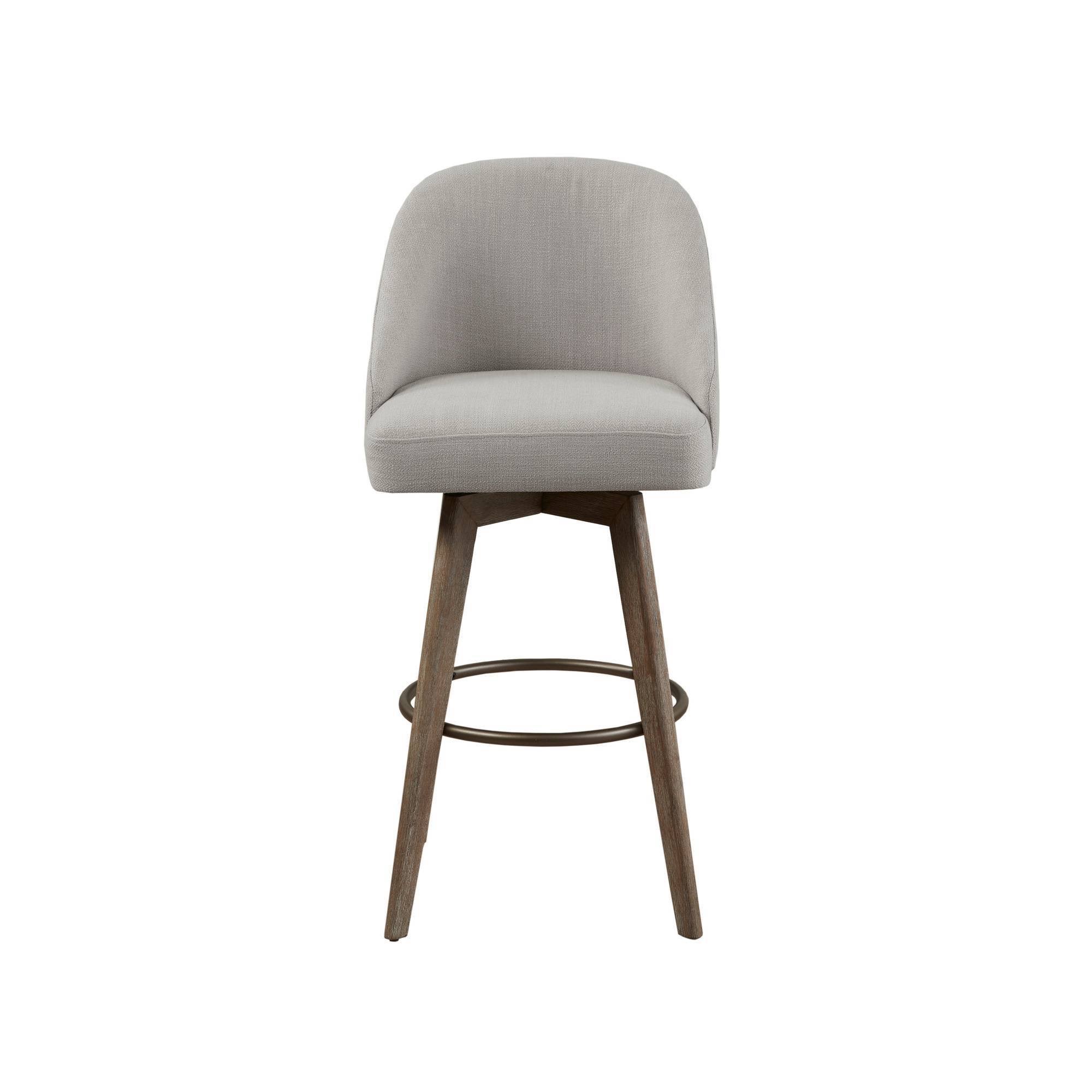 Madison Park Grey Pearce Bar Stool with Swivel Seat
