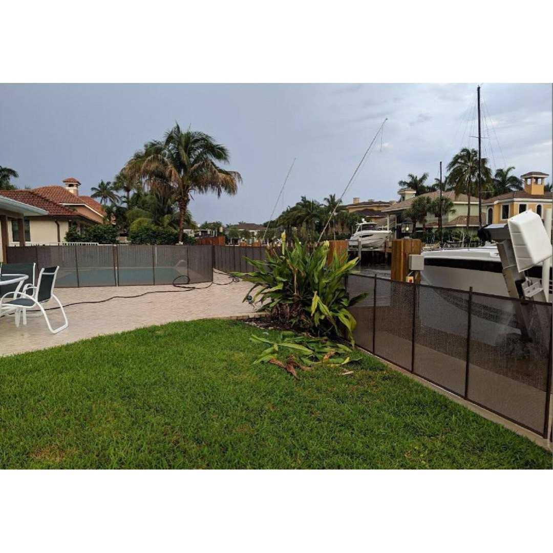 Pool Fence DIY 12'x5' Fence Section with 5 Poles in Black - Shop Hardware Tools Online Store