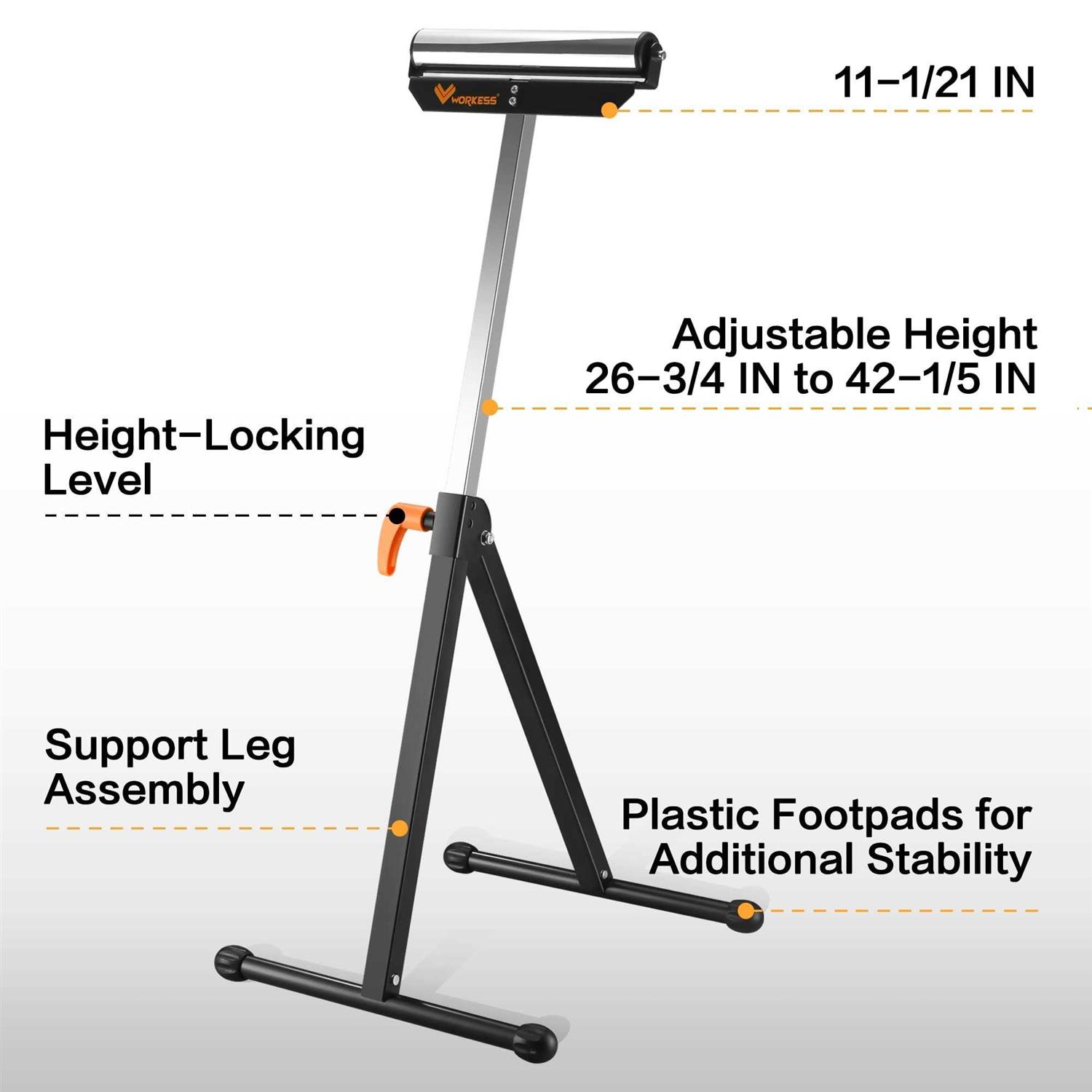 WORKESS Roller Support Stand 132 Lbs Load Capacity - Shop Hardware Tools Online Store