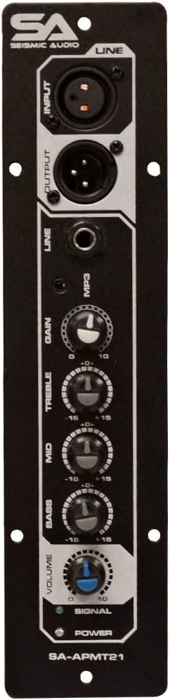 Seismic Audio - SA-APMT21-200 Watt Plate Amplifier with 3 Band EQ for PA/DJ Full Range Speaker Cabinets - 4 Ohm PA/DJ Speaker Replacement Amp