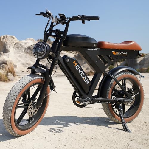 MOVCAN V30 Series Electric Bike for Adults 3000W/1500W/1000W Motor 20" Fat Tire Ebike,37.5MPH/32MPH/28MPH 120/70 Miles,48V 20Ah/31.2/15.6 AH Battery Hydraulic Disc Brake Electric Motorcycle Bike