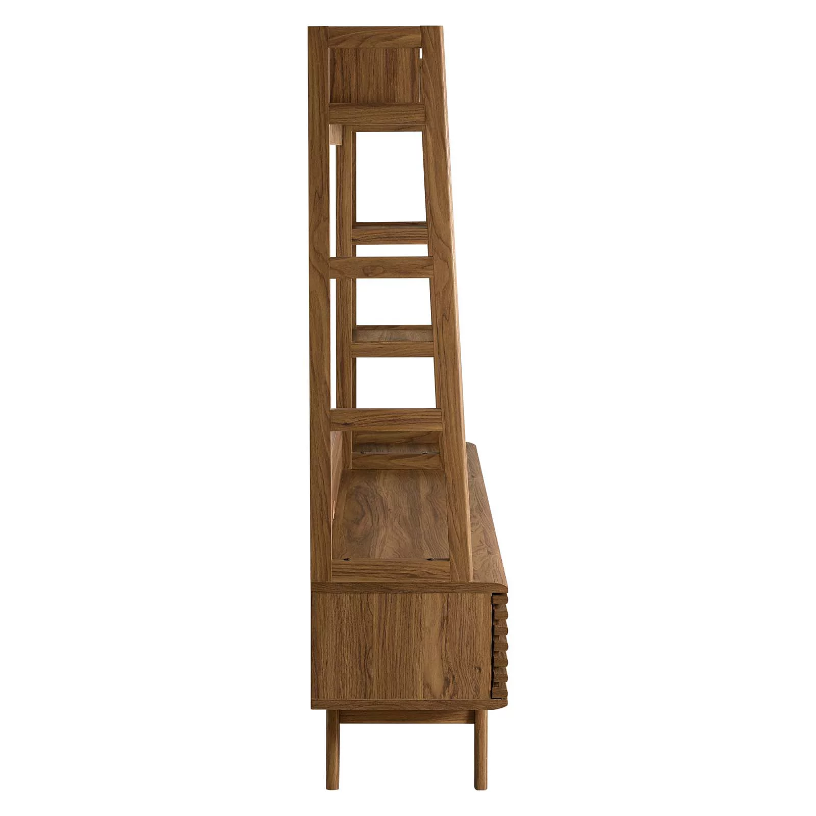Modway Render TV Stand Entertainment Center in Walnut