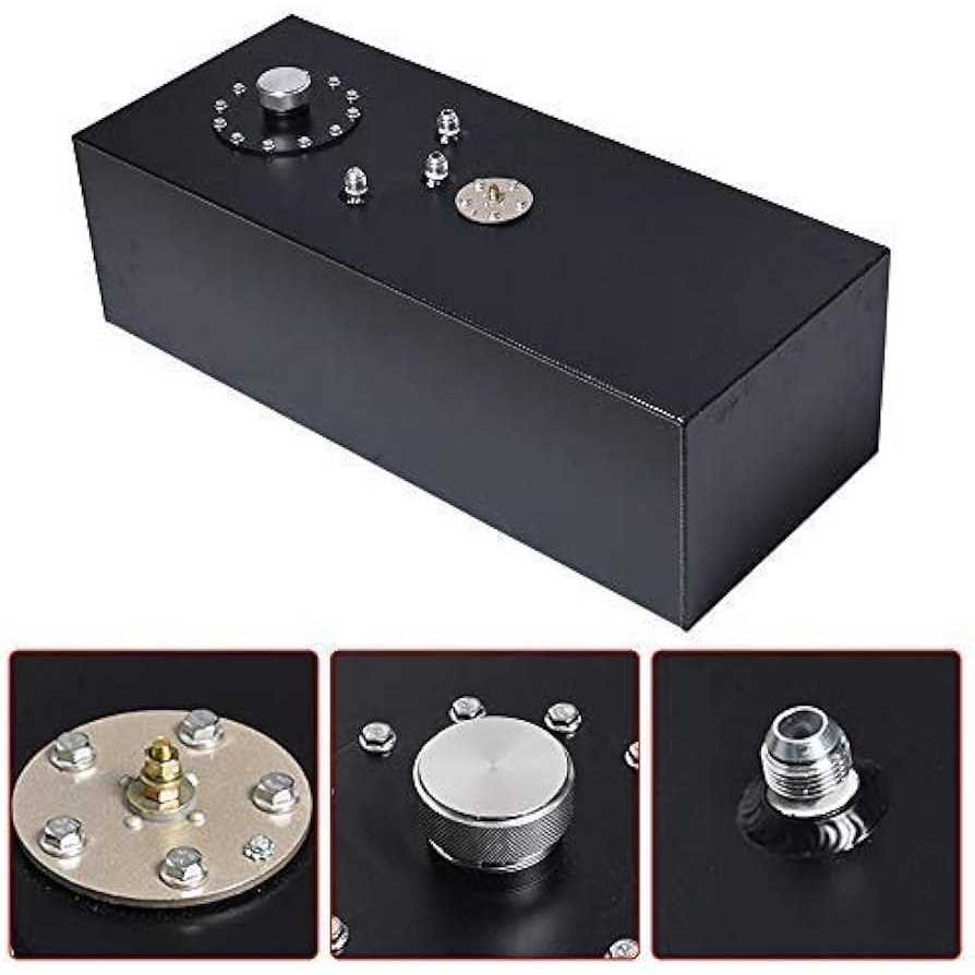 Aluminum Racing/Drift Fuel Cell Gas Tank &amp; Cap &amp; Level Sender 15 Gallon/57L Black - Shop Hardware Tools Online Store