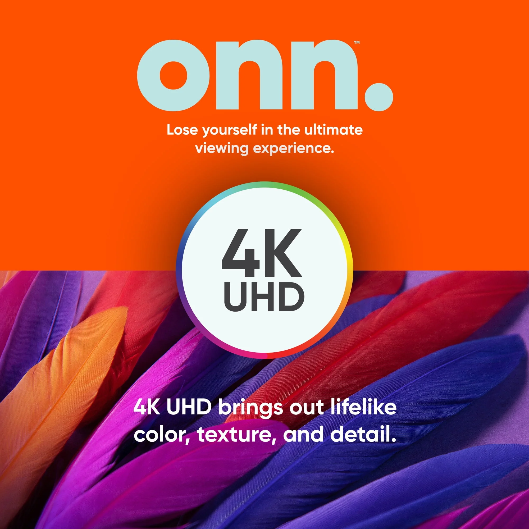 onn. 65” Class 4K UHD (2160P) LED Roku Smart Television HDR (100012587)