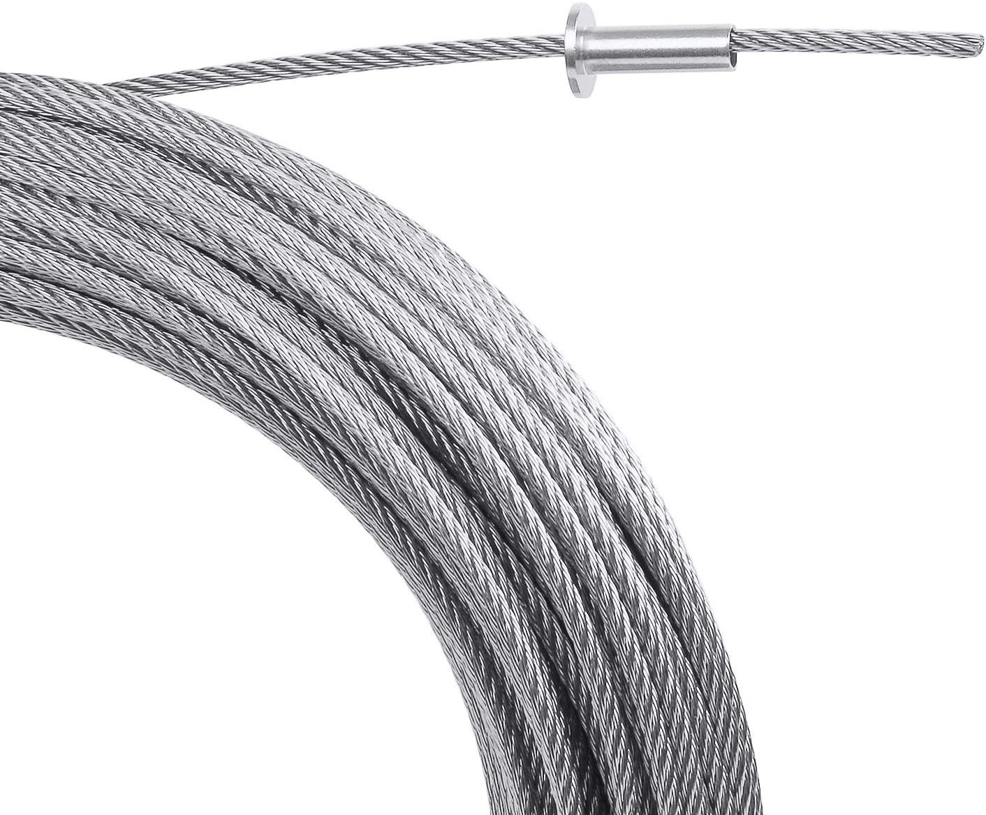 BLIKA 120 Pack Stainless Steel Protector Sleeves for 1/8 Wire Rope Cable Railing, Cable Railing Protector Sleeves, Deck Cable Railing Kits