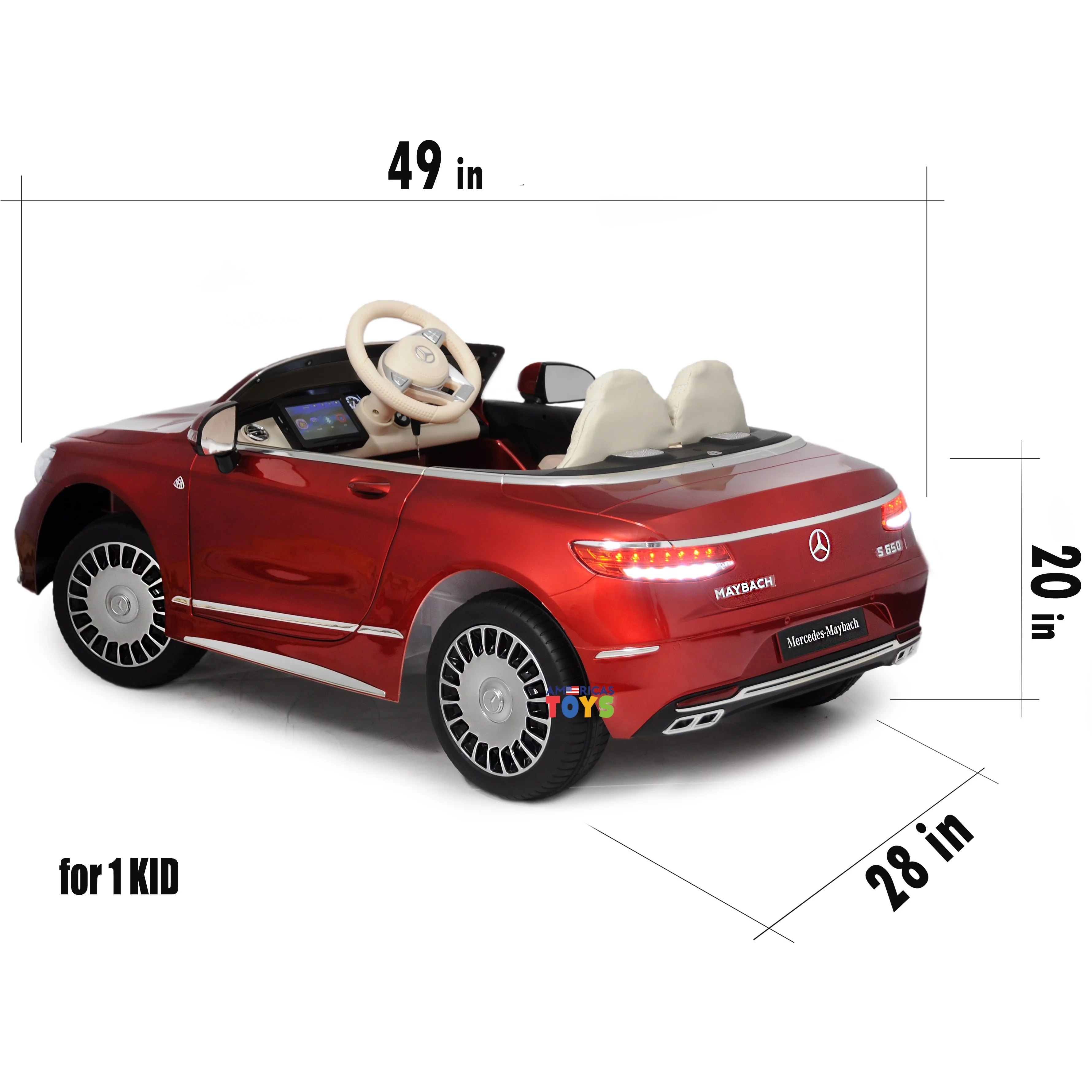 Mercedes Maybach 12V Powered Ride on Car for Kids with Remote Control