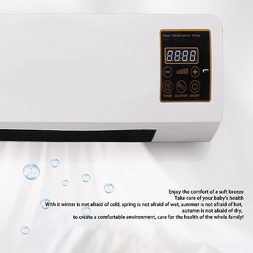 Sonew Wall Mounted Heater, Highly Efficient Wide Angles Mobile Small Air Conditioner Dual Use Wall Mounted Heating Machine 110V
