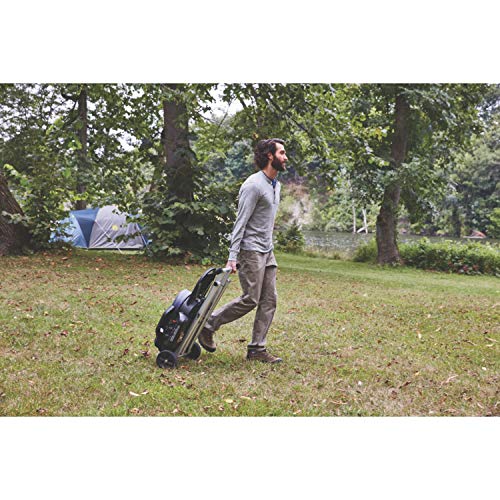 Coleman RoadTrip 225 Portable Stand-Up Propane Grill, Gas Grill with Push-Button Starter, Folding Legs & Wheels, Side Table, & 11,000 BTUs of Power for Camping, Tailgating, Grilling & More