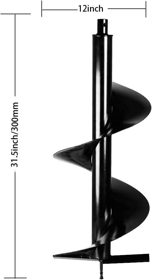 DC HOUSE 63CC Gas Powered Auger Post Hole Digger Heavy Duty Earth Digger Engine with 12 Inch Earth Auger Drill Bit (Digger + 12" Bit),Multiple Package