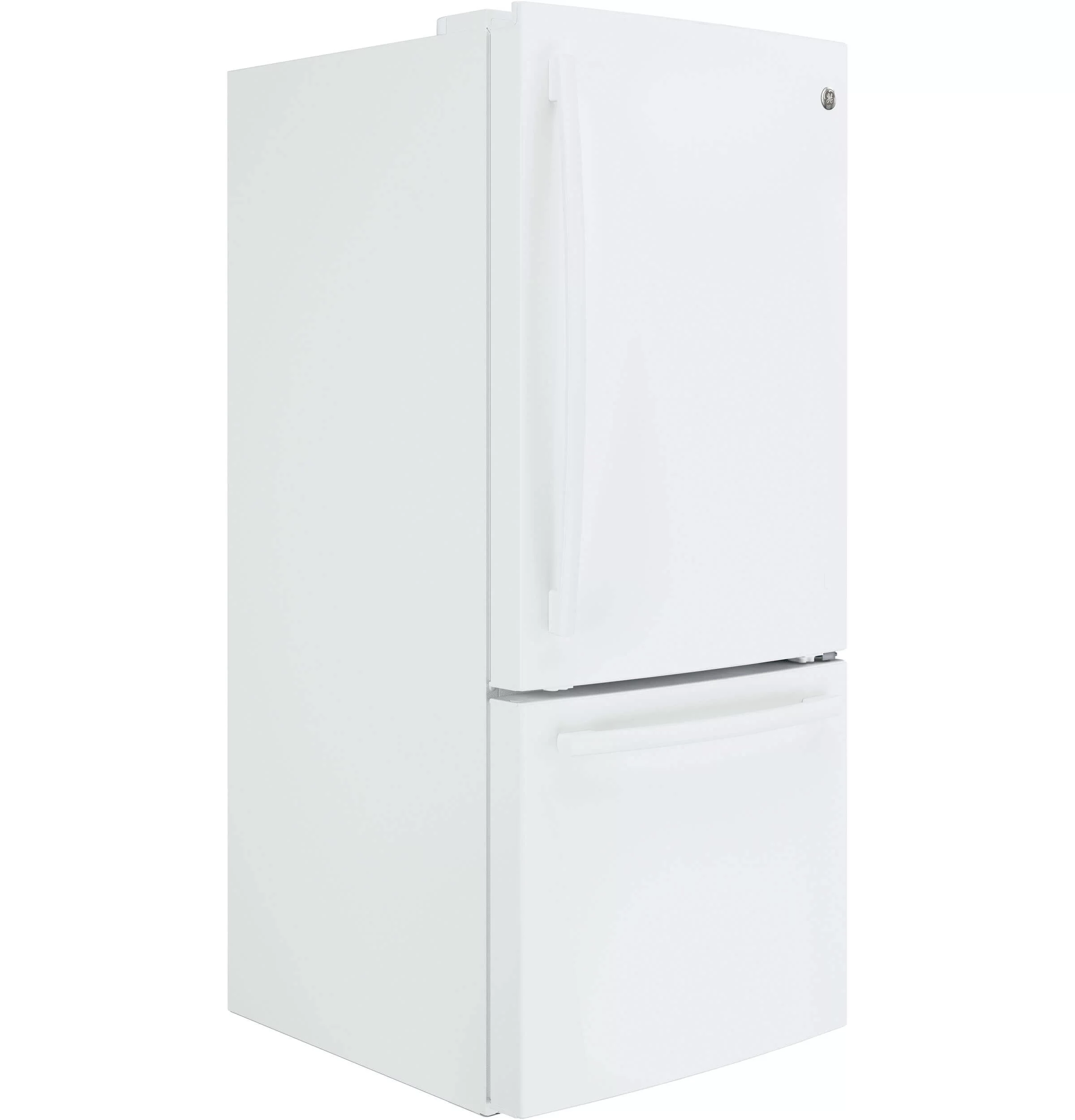 GE Appliances GDE21EGKWW 30 Inch Bottom Freezer Refrigerator White