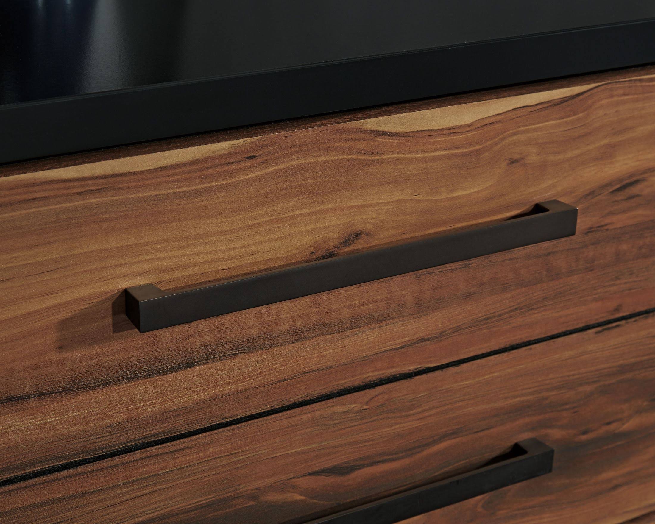 Signature Design by Ashley Stavani Black/Brown Five Drawer Chest